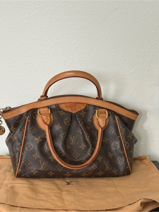 Louis Vuitton Handbags - Louis Vuitton Tavioli PM Canvas Satchel with Tan Leather Trim